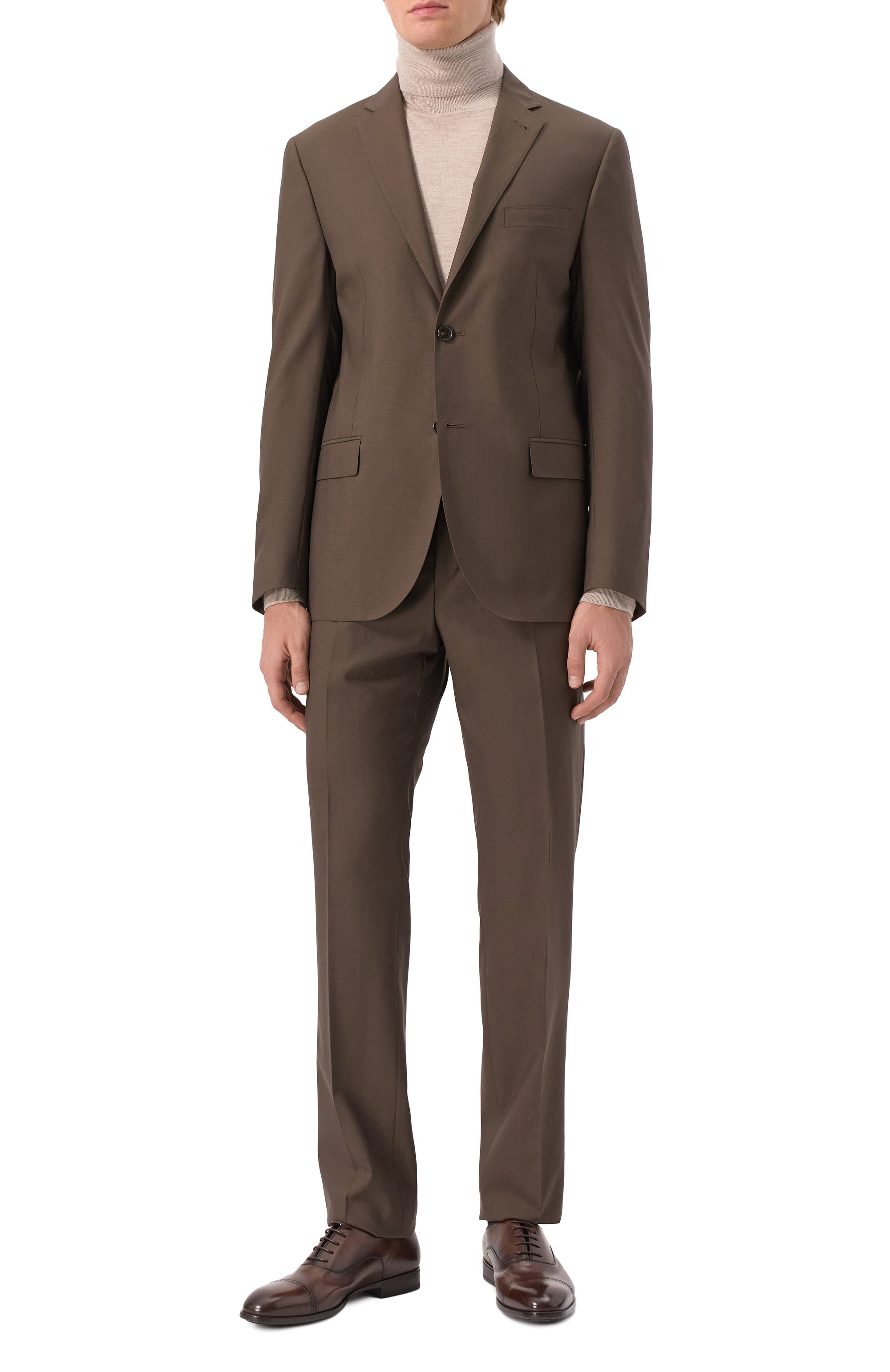 Шерстяной костюм CORNELIANI коричневого цвета по цене 167000 руб., арт. 256005-2518414_SET, фото 2 Шерстяной костюм CORNELIANI, арт. 256005-2518414_SET, фото 2