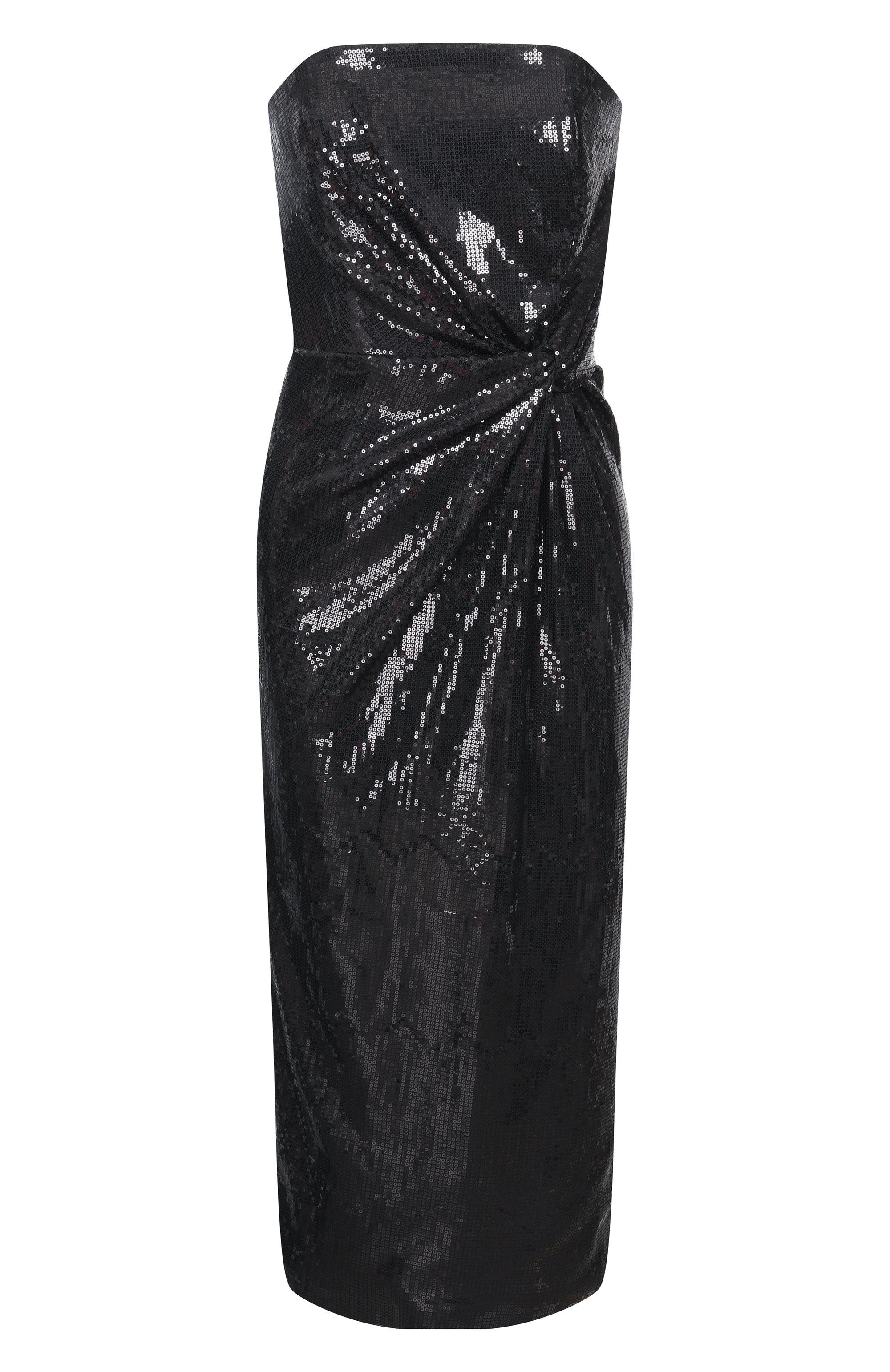 Платье с отделкой пайетками SASHA KIM черного цвета по цене 62500 руб., арт. SK-00001638, фото 1 Платье с отделкой пайетками SASHA KIM, арт. SK-00001638, фото 1
