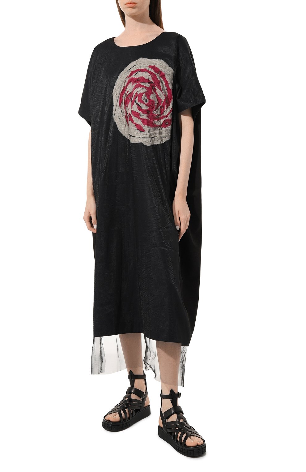 Платье из хлопка и льна MIDGARD PARIS черного цвета по цене 61000 руб., арт. B4501, фото 3 Платье из хлопка и льна MIDGARD PARIS, арт. B4501, фото 3