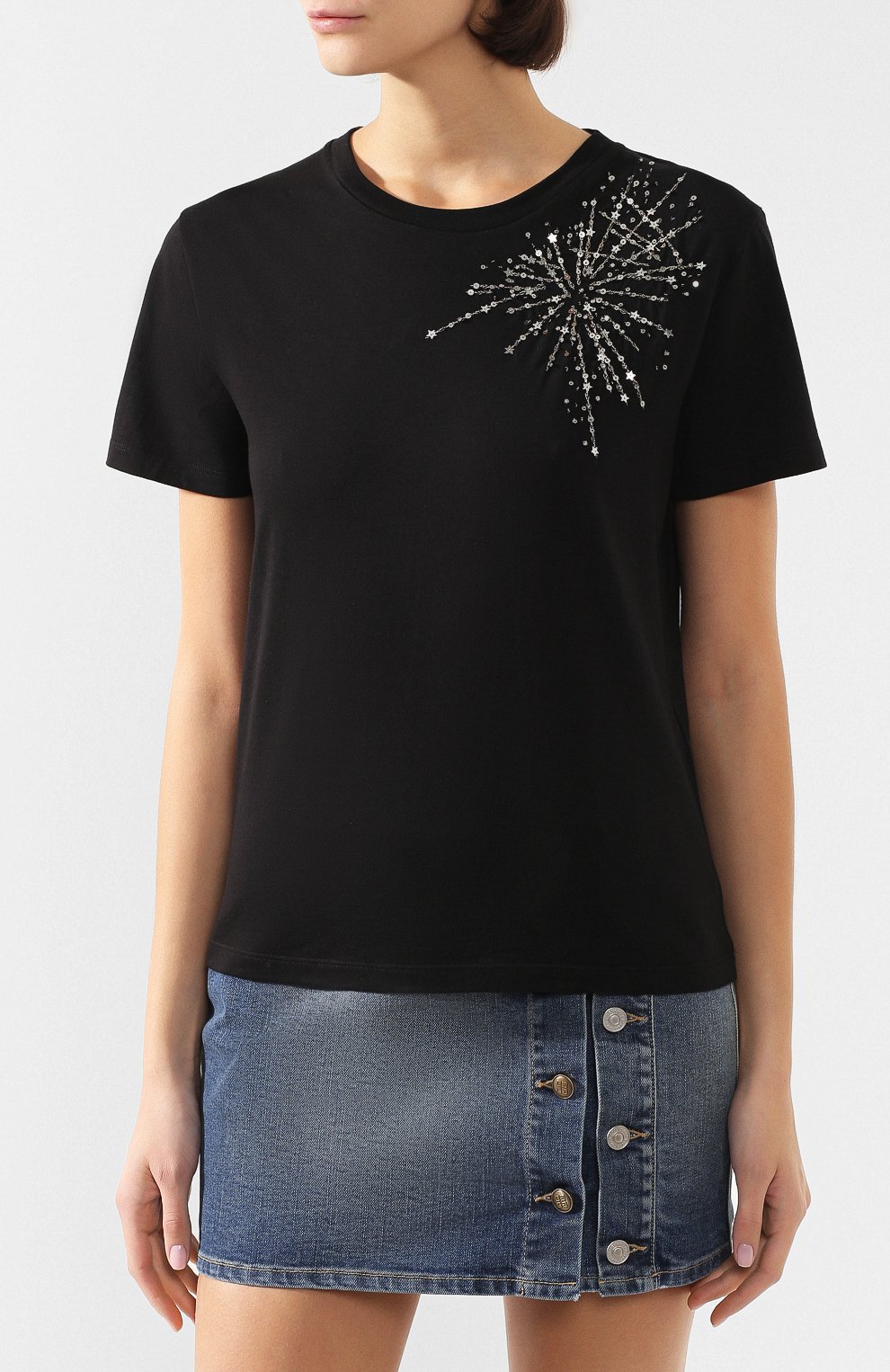 Хлопковая футболка SAINT LAURENT, арт. 614296/YBKL2, фото 3