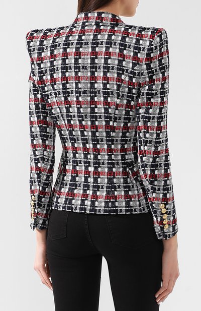 Двубортный жакет BALMAIN разноцветного цвета по цене 298000 руб., арт. RF27131/X131, фото 4 Двубортный жакет BALMAIN, арт. RF27131/X131, фото 4
