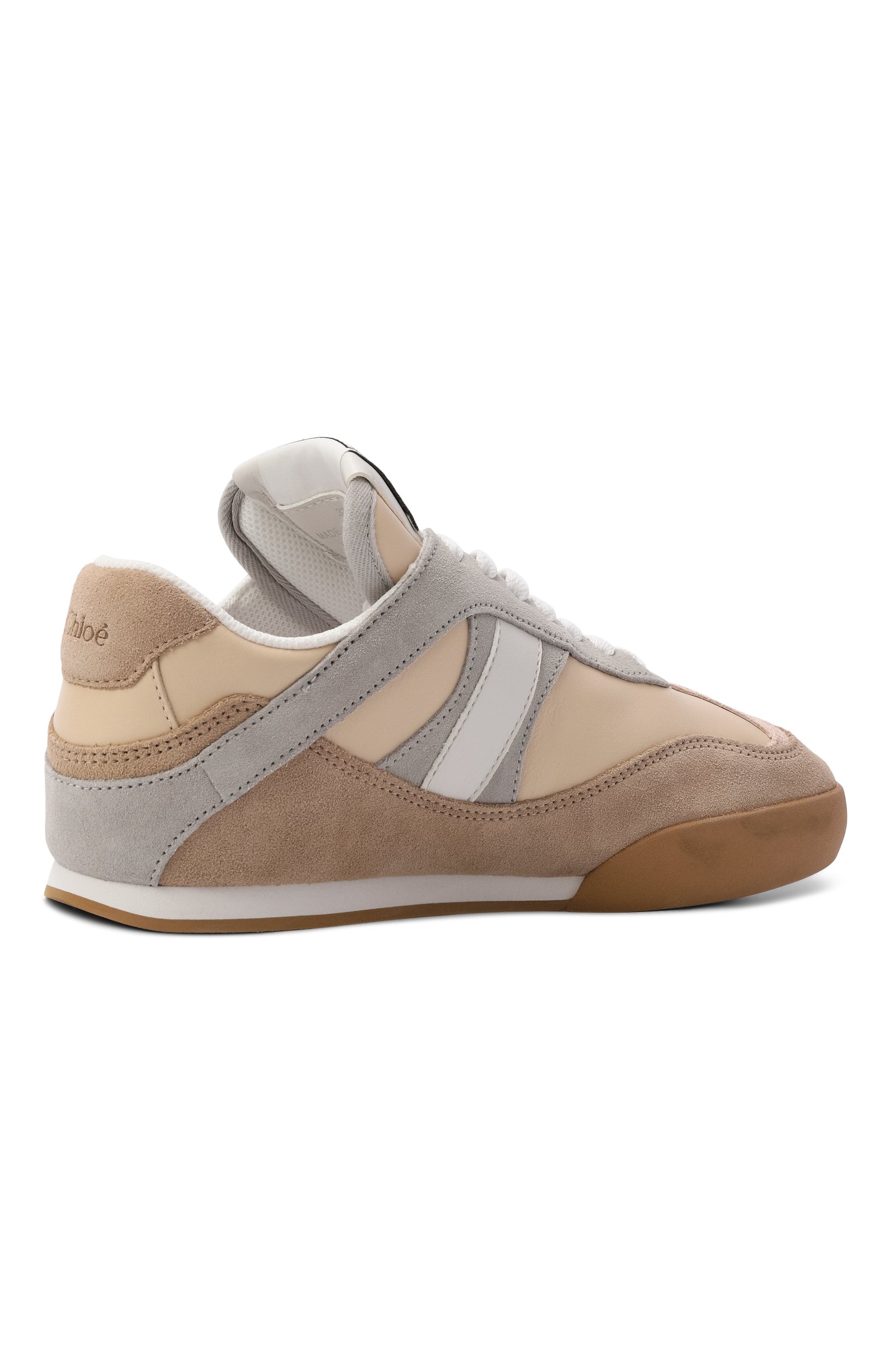 Кожаные кеды chloé kick CHLOÉ бежевого цвета по цене 88500 руб., арт. CH25W07IVE09238W, фото 5 Кожаные кеды chloé kick CHLOÉ, арт. CH25W07IVE09238W, фото 5
