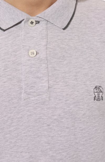 Хлопковое поло BRUNELLO CUCINELLI, арт. M0T619769G, фото 5