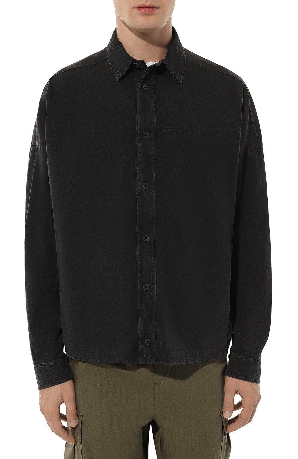 Рубашка из хлопка и льна TRANSIT, арт. CFUTRYU301S, фото 3