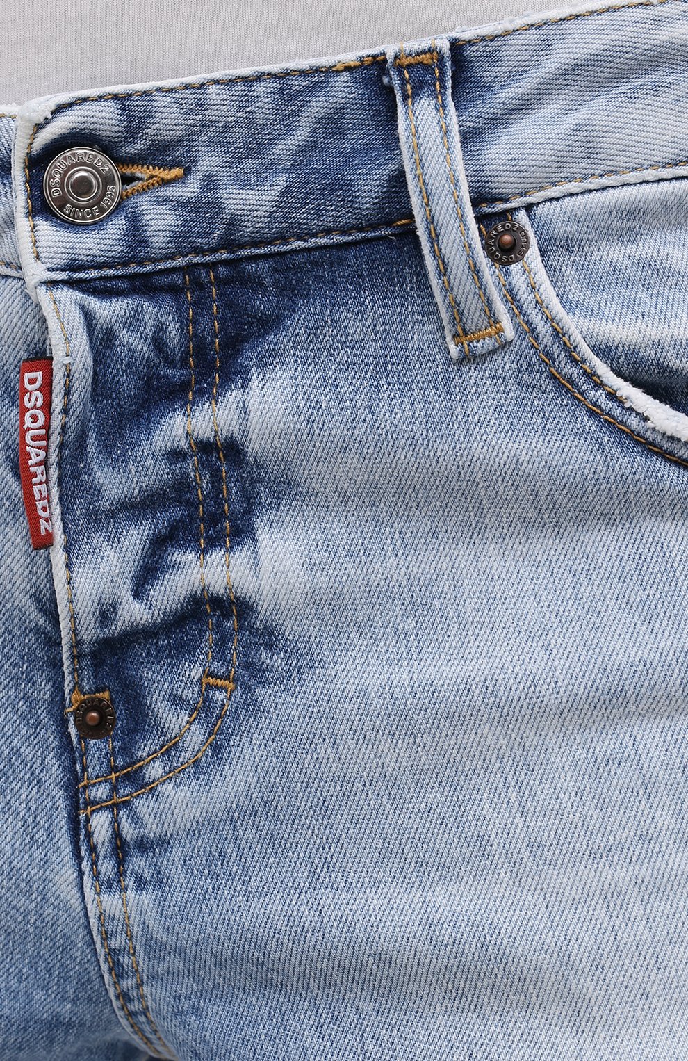 Джинсы DSQUARED2 голубого цвета по цене 56300 руб., арт. S75LB0496/S30663, фото 5 Джинсы DSQUARED2, арт. S75LB0496/S30663, фото 5