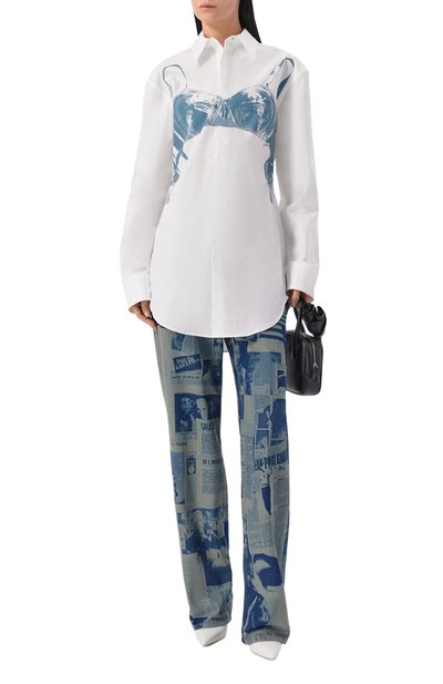 Хлопковая рубашка JEAN PAUL GAULTIER белого цвета по цене 73650 руб., арт. 26/01-W-ST053/C071, фото 2 Хлопковая рубашка JEAN PAUL GAULTIER, арт. 26/01-W-ST053/C071, фото 2