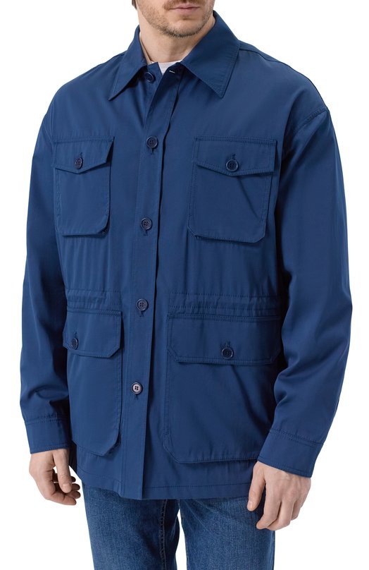 Куртка из хлопка и шелка MVST 0011/0224 Синий  0011/0224 Фото 3