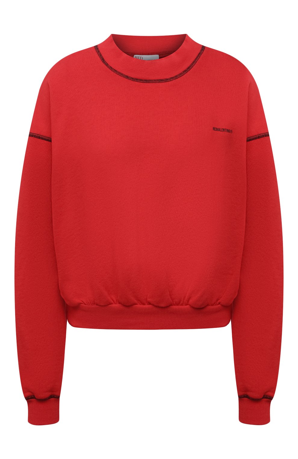 Хлопковый свитшот REDVALENTINO красного цвета по цене 28800 руб., арт. WR3MF07R/61W, фото 1 Хлопковый свитшот REDVALENTINO, арт. WR3MF07R/61W, фото 1