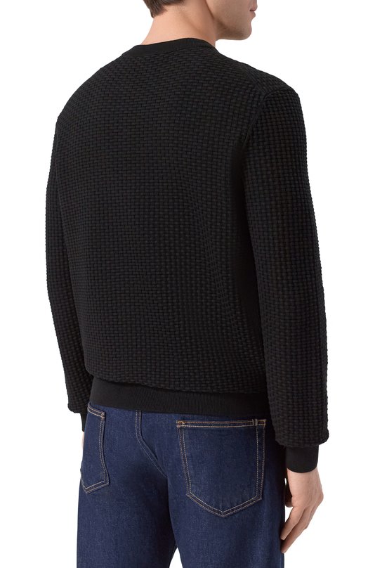 Хлопковый джемпер BOSS 50545283 Чёрный  50545283 Фото 4