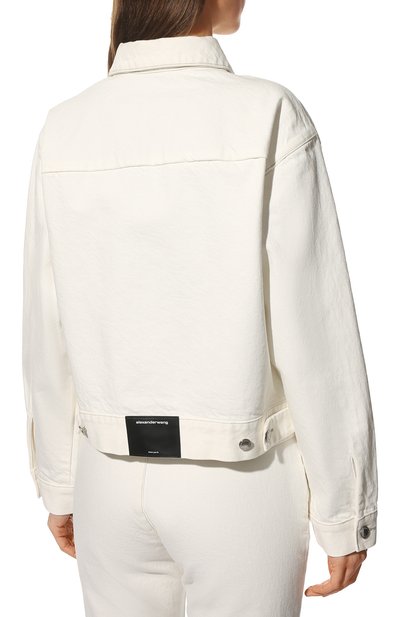 Джинсовая куртка ALEXANDER WANG молочного цвета по цене 71550 руб., арт. 4DC2222084, фото 4 Джинсовая куртка ALEXANDER WANG, арт. 4DC2222084, фото 4