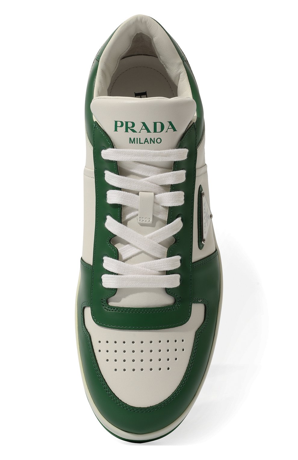 Кожаные кеды PRADA, арт. 2EE364-3LKG-F0DJT, фото 6