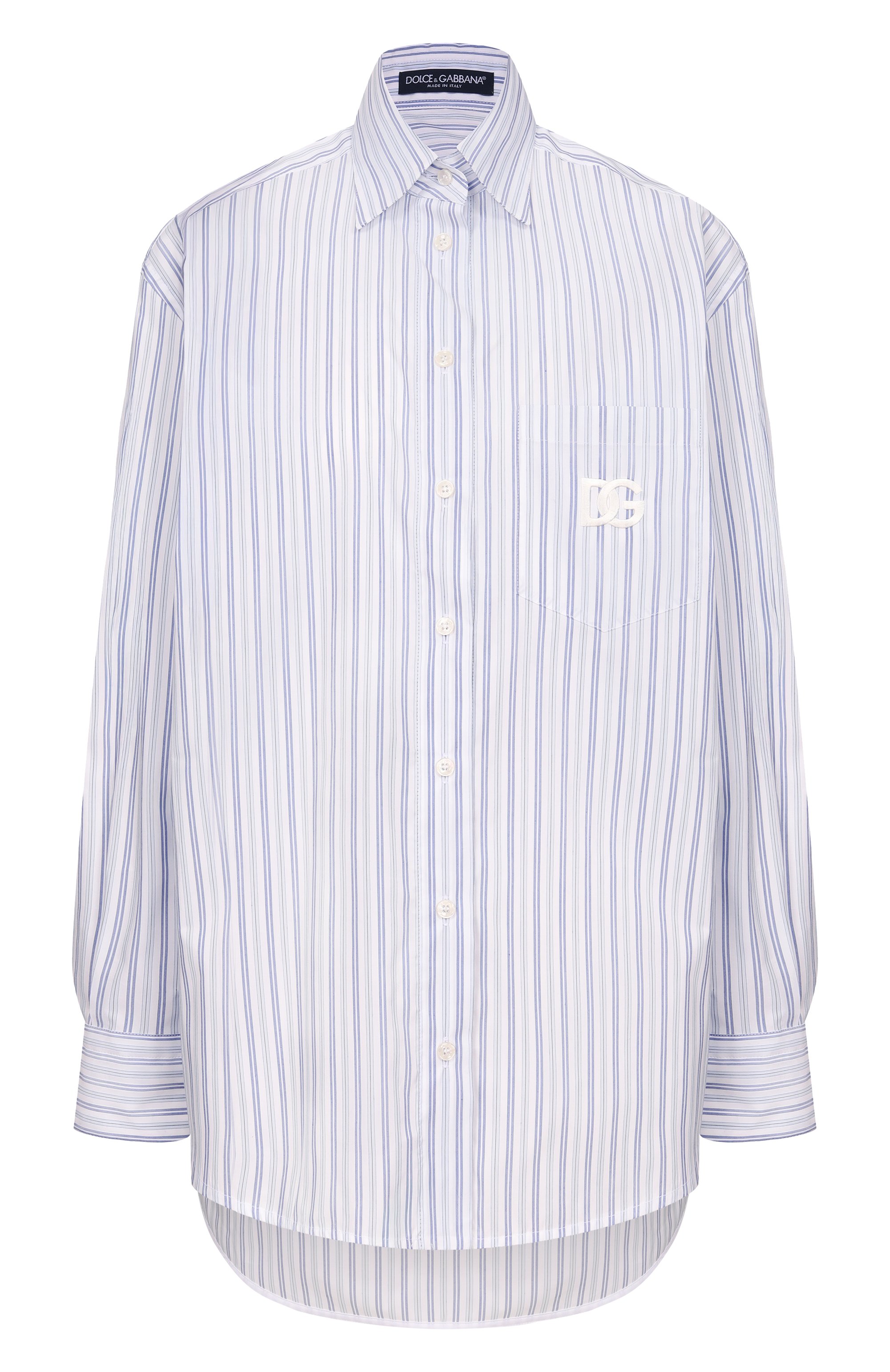 Рубашка DOLCE & GABBANA голубого цвета по цене 98000 руб., арт. F5U25Z/FBMFN, фото 1 Рубашка DOLCE & GABBANA, арт. F5U25Z/FBMFN, фото 1