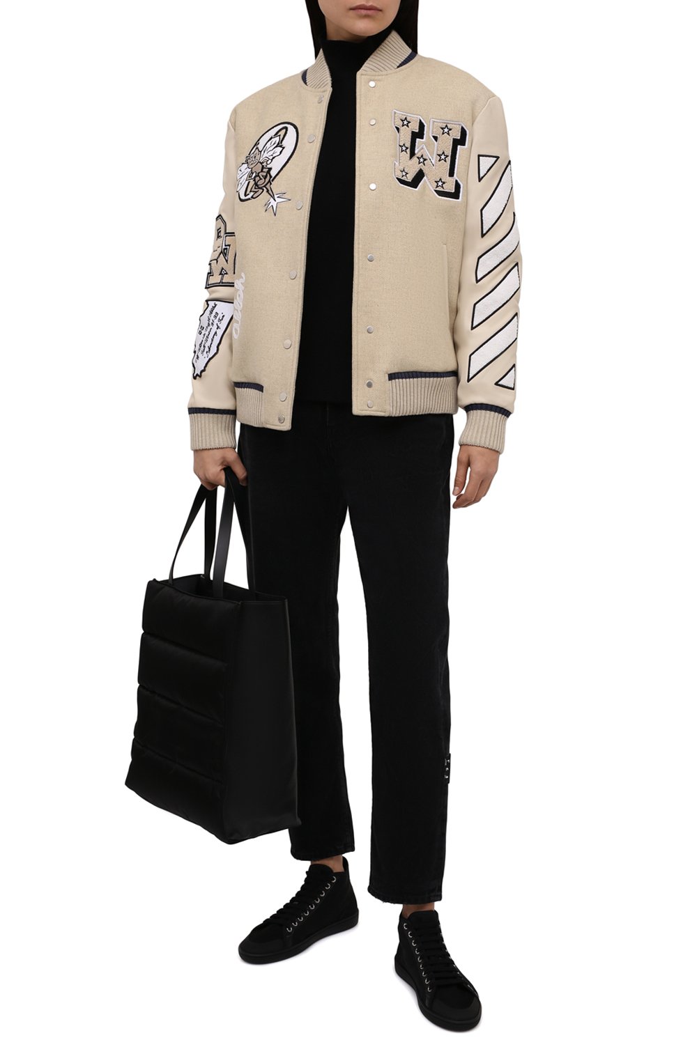Шерстяной бомбер OFF-WHITE, арт. 0WEH019F21FAB001, фото 2
