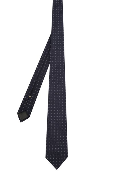 Шелковый галстук CANALI темно-синего цвета по цене 8995 руб., арт. 18/HJ02099, фото 2 Шелковый галстук CANALI, арт. 18/HJ02099, фото 2