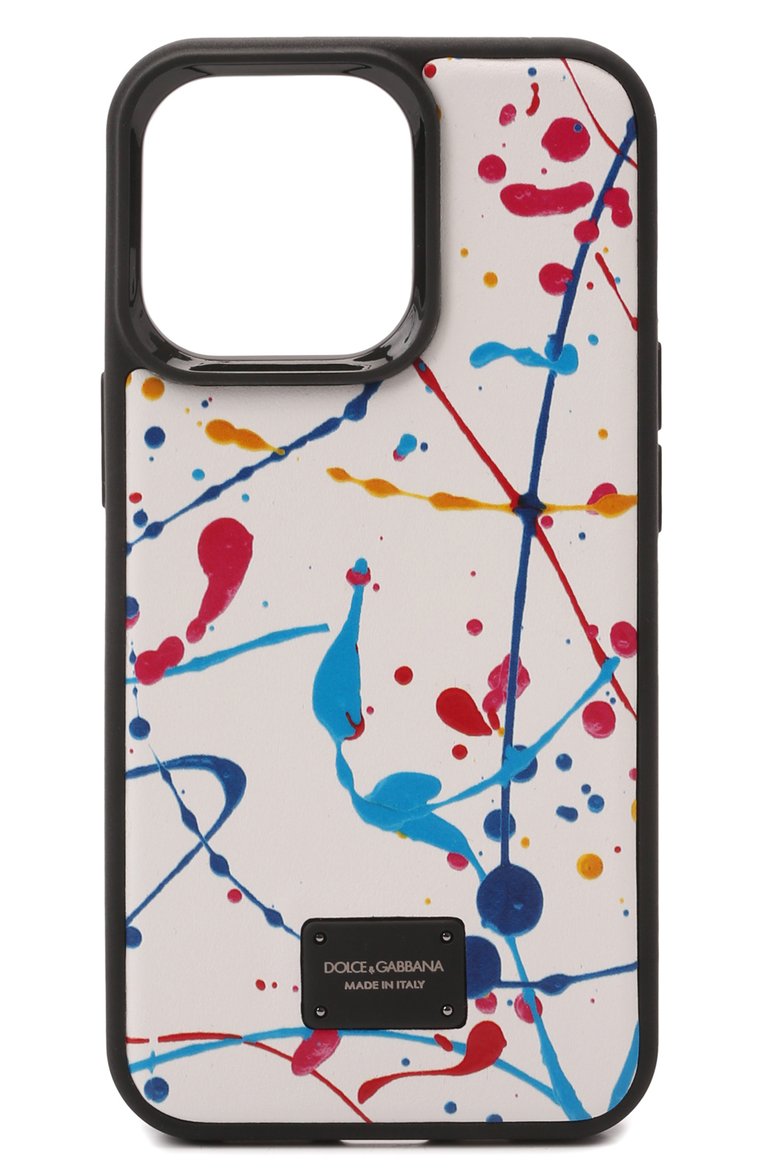 Кожаный чехол для iphone 13 pro DOLCE & GABBANA белого цвета, арт. BP3135/AQ276 | Фото 1 (Материал: Натуральная кожа; Женское Кросс-КТ: Кожа iPhone; Нос: Не �проставлено; Региональные ограничения белый список (Axapta Mercury): Не проставлено)