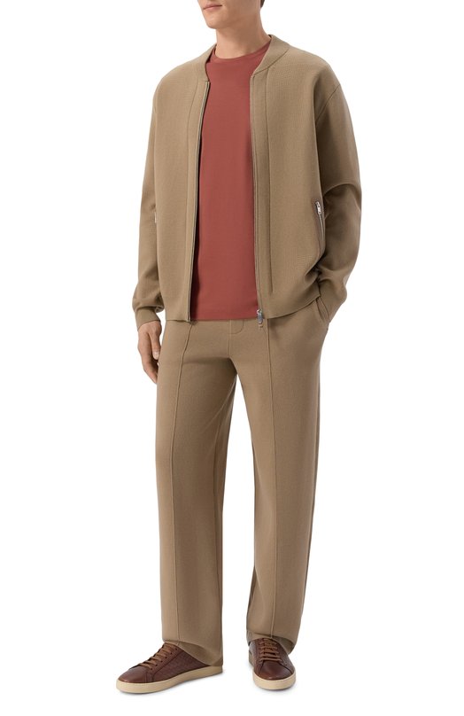 Брюки из шерсти и хлопка 12 STOREEZ 135792 Хаки  135792 Фото 2