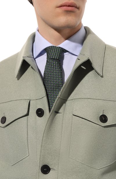Шелковый галстук KITON зеленого цвета по цене 31900 руб., арт. UCRVKLC02I54, фото 2 Шелковый галстук KITON, арт. UCRVKLC02I54, фото 2