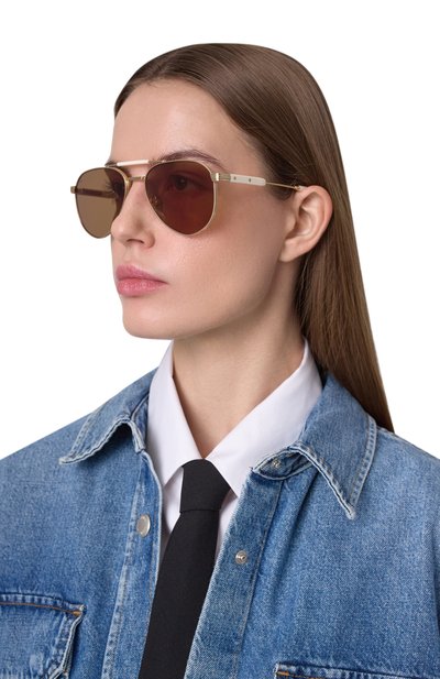 Солнцезащитные очки UNIQUEDESIGNMILANO коричневого цвета по цене 31050 руб., арт. HANG0VER MA5, фото 3 Солнцезащитные очки UNIQUEDESIGNMILANO, арт. HANG0VER MA5, фото 3