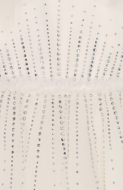 Платье с отделкой стразами MONNALISA кремового цвета по цене 78450 руб., арт. 71F908NP, фото 3 Платье с отделкой стразами MONNALISA, арт. 71F908NP, фото 3