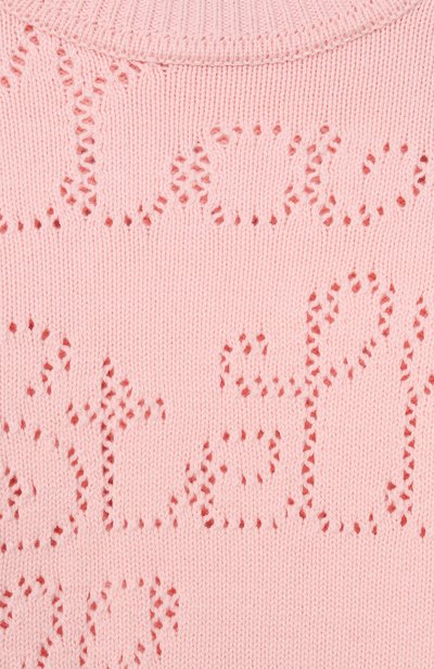 Хлопковый пуловер STELLA MCCARTNEY светло-розового цвета по цене 22150 руб., арт. TY9A70, фото 3 Хлопковый пуловер STELLA MCCARTNEY, арт. TY9A70, фото 3