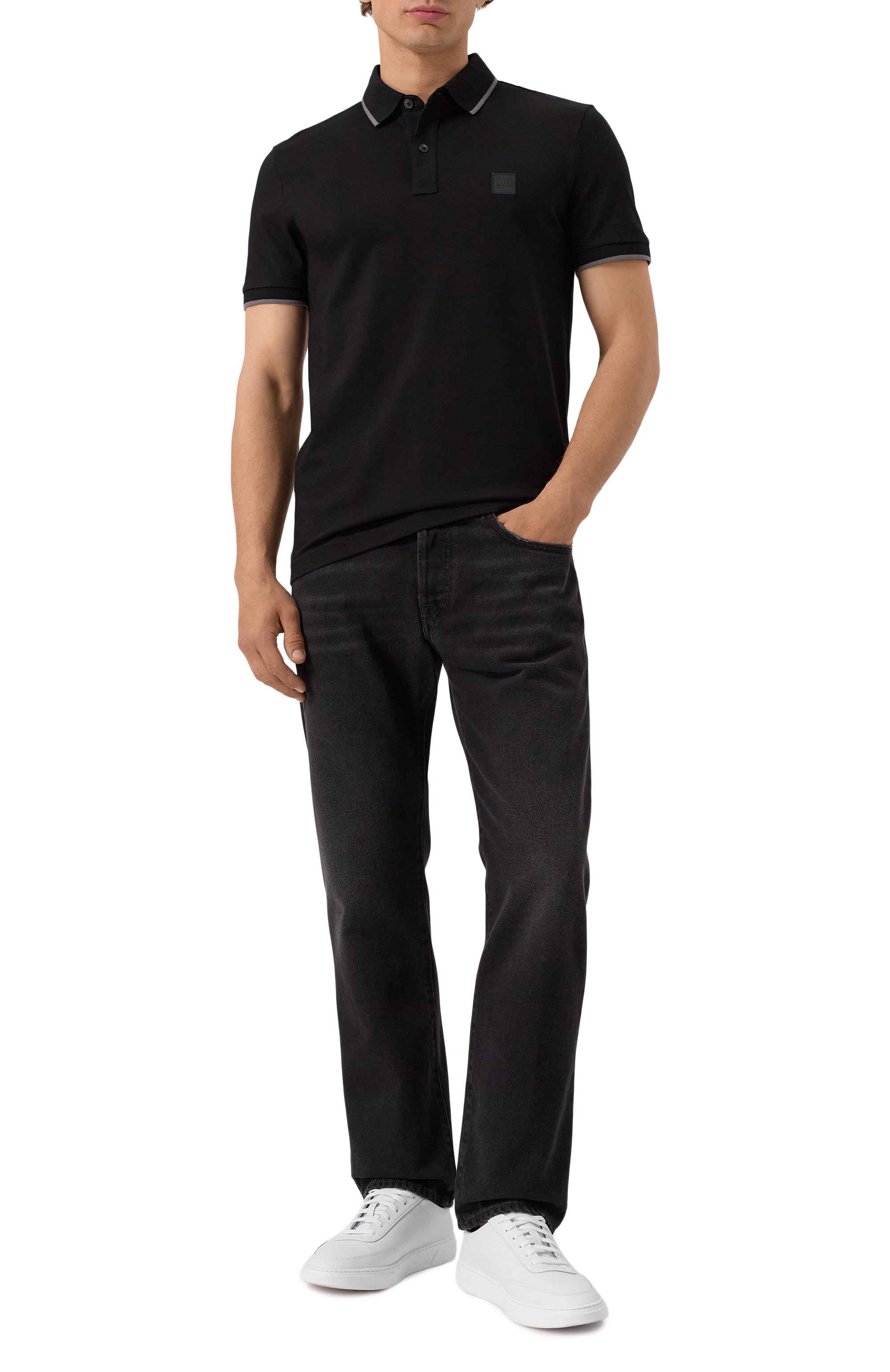 Хлопковое поло BOSS ORANGE, арт. 50507699, фото 2