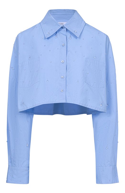 Хлопковая рубашка Giuseppe di Morabito 06PSED912R 16406 Голубой 06PSED912R 16406