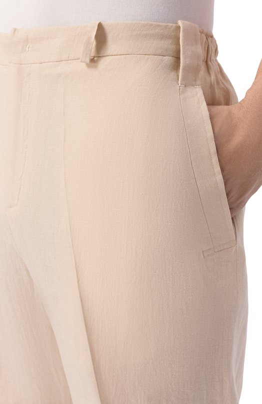 Льняные шорты Kiton UPKN098K0708H Бежевый  UPKN098K0708H Фото 5