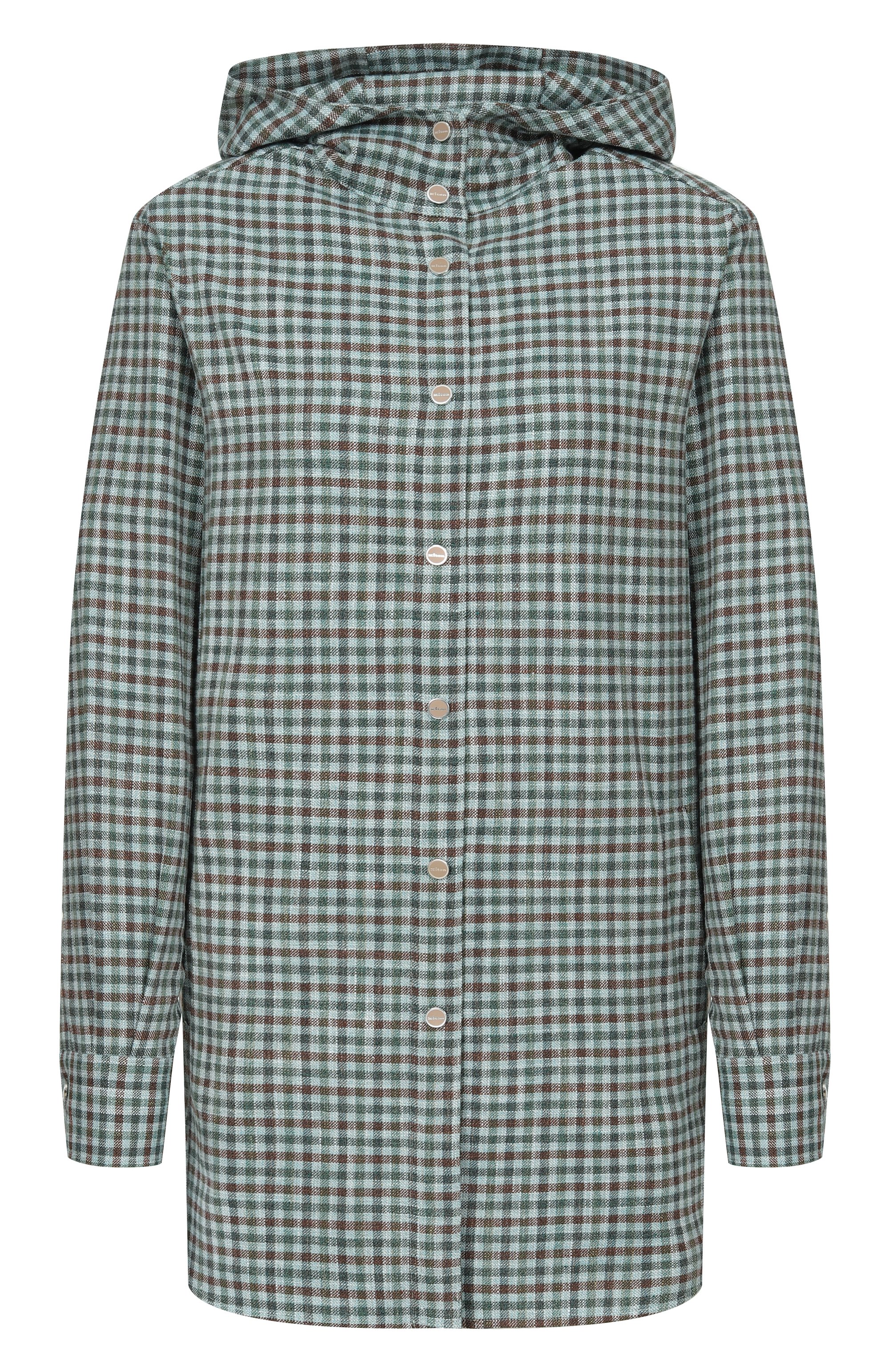 Рубашка из шерсти и шелка KITON, арт. D54435K0628G, фото 1