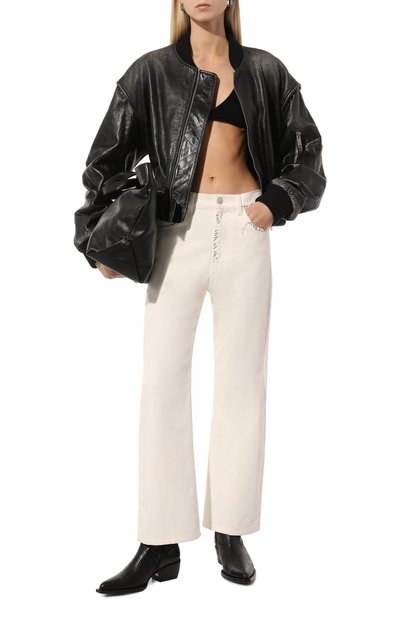 Кожаные казаки debbie GOLDEN GOOSE DELUXE BRAND черного цвета по цене 76500 руб., арт. GWF00545.F005494, фото 2 Кожаные казаки debbie GOLDEN GOOSE DELUXE BRAND, арт. GWF00545.F005494, фото 2