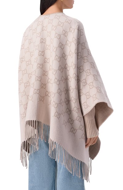 Шерстяное пончо GUCCI, арт. 817831/3G200, фото 4