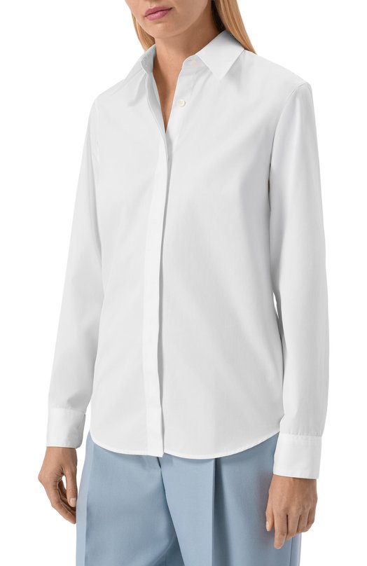 Хлопковая рубашка Dries Van Noten 252-010706-2295 Белый  252-010706-2295 Фото 3