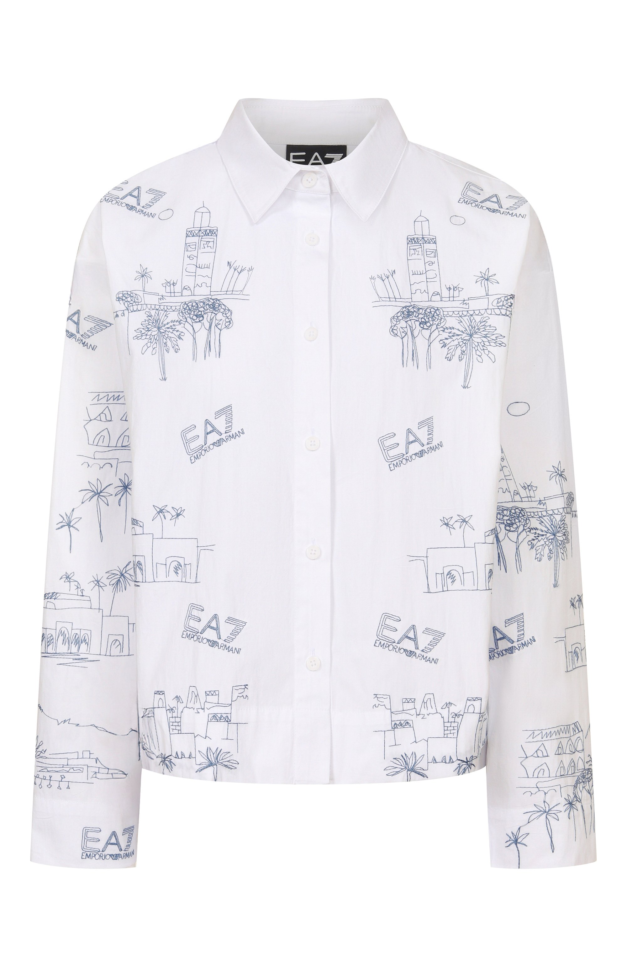 Хлопковая рубашка EA7, арт. 7W001025/AF21126, фото 1