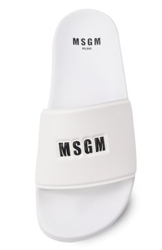 Женские шлепанцы MSGM белого цвета, арт. 3841MDS208/864 | Фото 6 (Подошва: Платформа; Драгоценные камни: Проставлено; Материал сплава: Проставлено; Материал внешний: Резина)