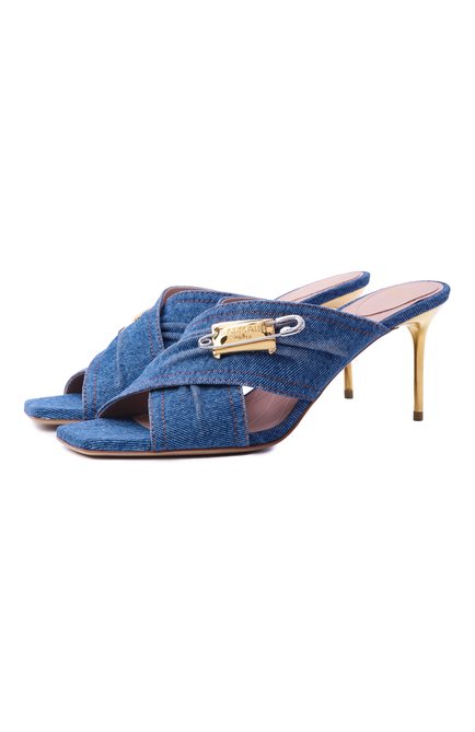 Женские текстильные мюли safety pin 75 BALMAIN, арт. EN1UR079/TDMS