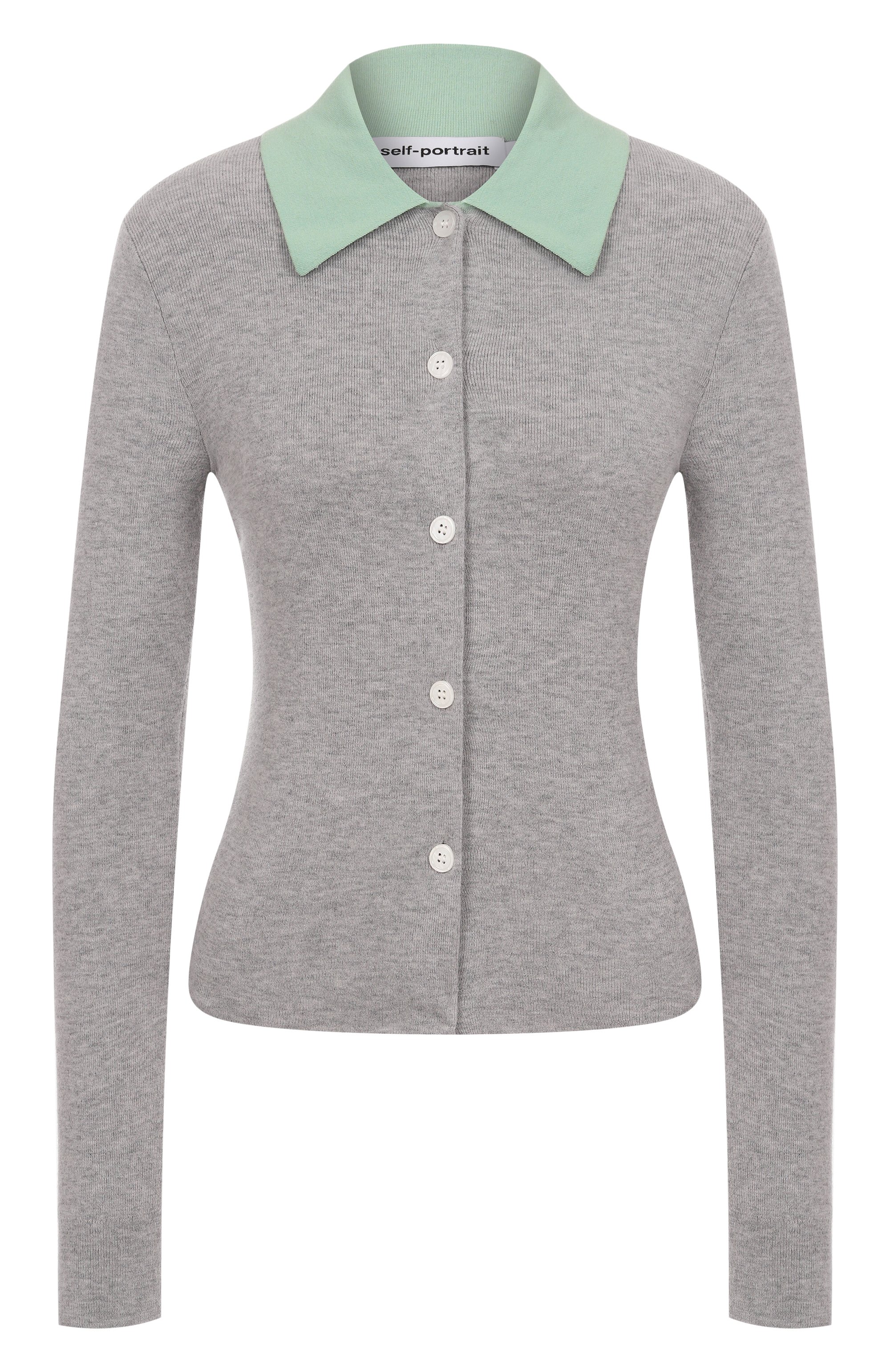 Шерстяной кардиган SELF-PORTRAIT, арт. PF25097CGR, фото 1