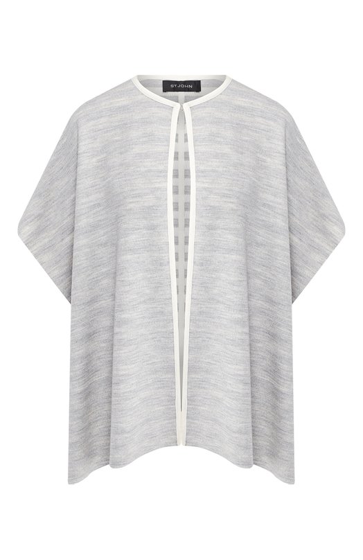 

Накидка из смеси шерсти и вискозы St. John, Серый