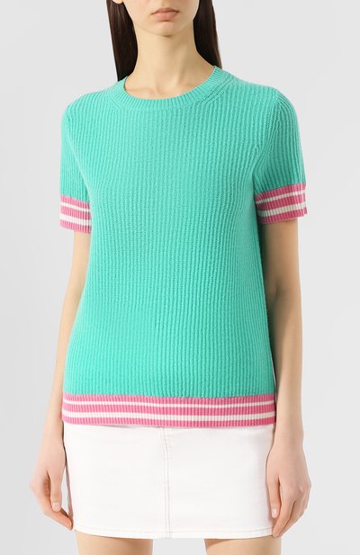 Кашемировый топ FTC зеленого цвета по цене 29350 руб., арт. 750-0150, фото 3 Кашемировый топ FTC, арт. 750-0150, фото 3