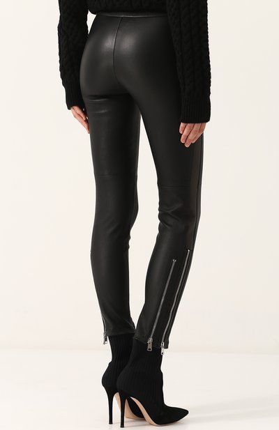 Кожаные легинсы ALEXANDER MCQUEEN, арт. 507761/Q5HMQ, фото 4