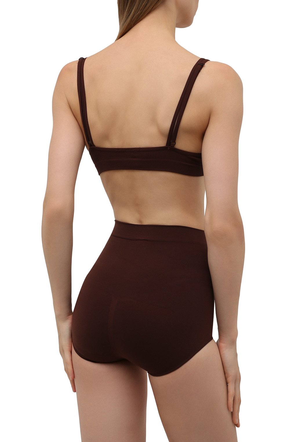 Трусы-кюлоты с завышенной талией ANDREADAMO коричневого цвета по цене 4750 руб., арт. ADFW21GP05015477, фото 3 Трусы-кюлоты с завышенной талией ANDREADAMO, арт. ADFW21GP05015477, фото 3