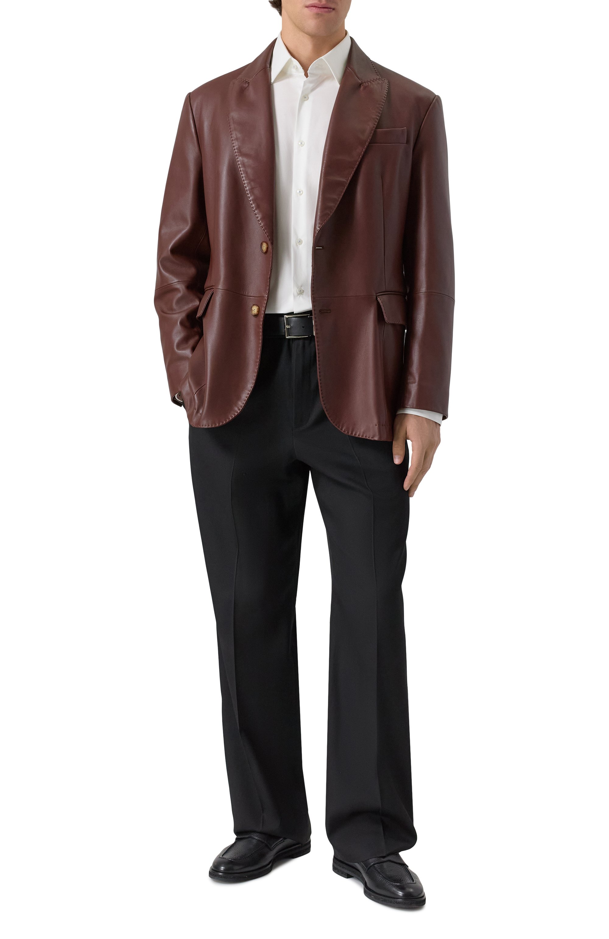Кожаный пиджак BRUNELLO CUCINELLI, арт. MPSIR2024, фото 3