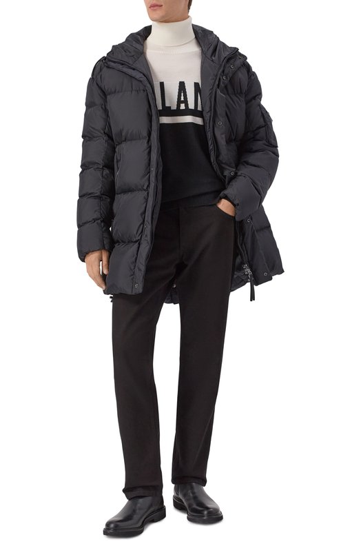 Шерстяная водолазка Dirk Bikkembergs BMM1173 Чёрно-белый  BMM1173 Фото 2
