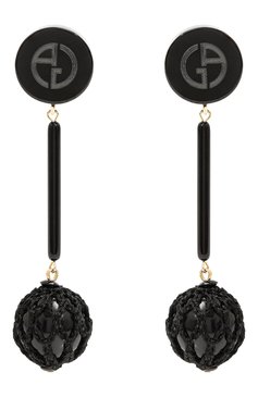 Женская клипсы GIORGIO ARMANI черного цвета, арт. 61D627 3F864 | Фото 1 (Женское Кросс-КТ: Клипсы-серьги; Региональные ограничения белый список (Axapta Mercury): Не проставлено; Материал: Металл; Нос: Не проставлено)