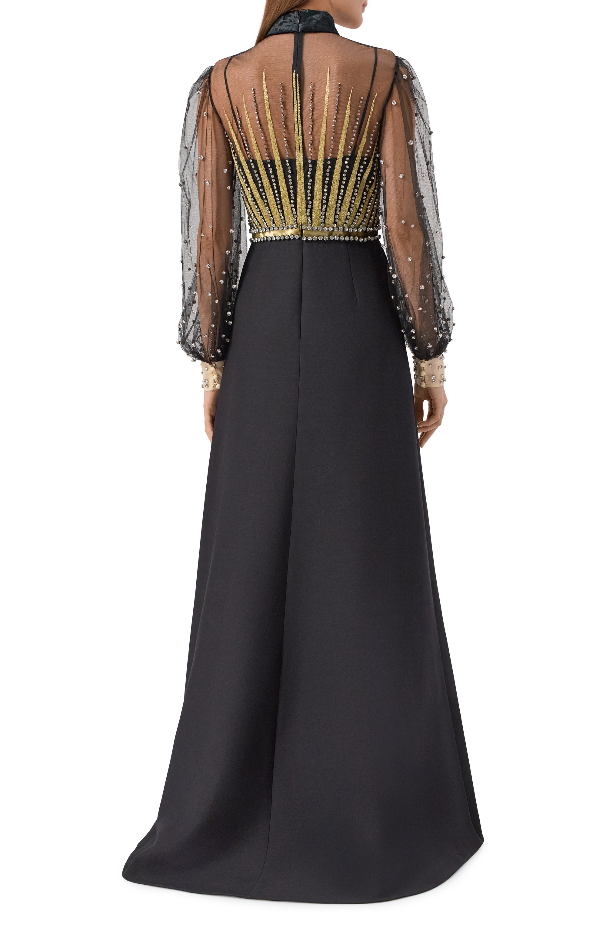 Платье с отделкой стразами VALENTINO, арт. 7B3VDLN5/1CF, фото 4