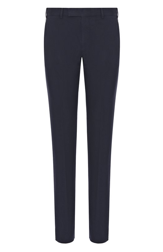 Брюки из хлопка и льна Zegna TR10/UBI37A5 Синий TR10/UBI37A5