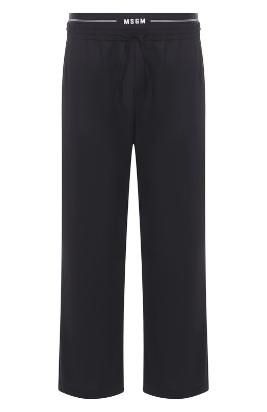 Шерстяные брюки MSGM 3940MP12/257605 Чёрный 3940MP12/257605