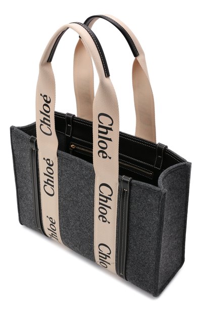 Сумка-тоут woody small CHLOÉ, арт. CHC21WS383F37, фото 4