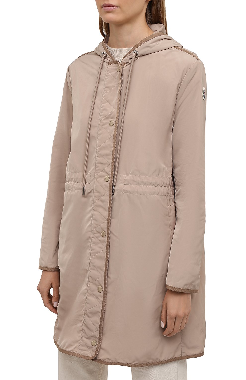 Плащ MONCLER бежевого цвета по цене 57400 руб., арт. G1-093-1C733-00-54543, фото 3 Плащ MONCLER, арт. G1-093-1C733-00-54543, фото 3