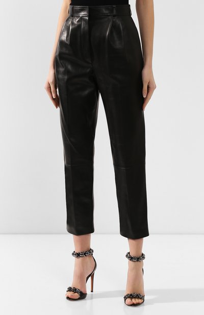 Кожаные брюки ALEXANDER MCQUEEN, арт. 610858/Q5AC2, фото 3
