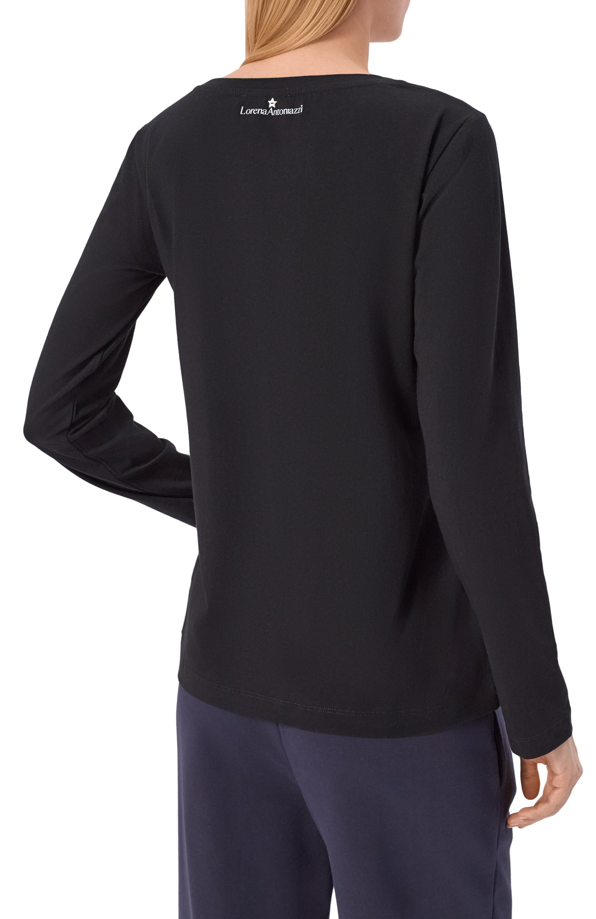 Хлопковый лонгслив LORENA ANTONIAZZI, арт. TS10/9999, фото 4