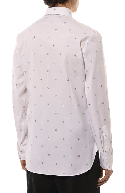 Хлопковая рубашка GUCCI, арт. 625883 ZAEDI, фото 4